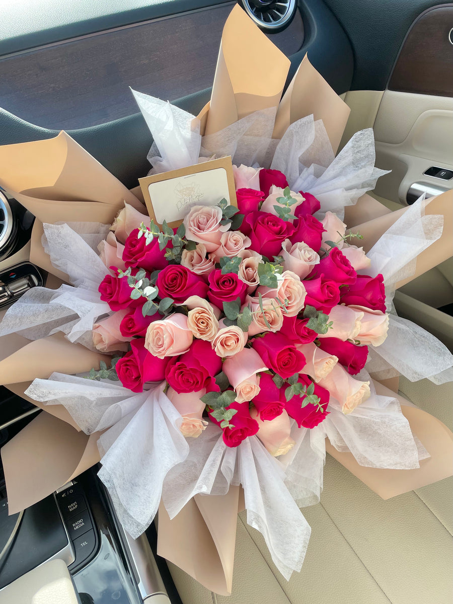 La Vie en Rose La Vie en Rose — Pink Rose & Eucalyptus Bouquet | Petaltique